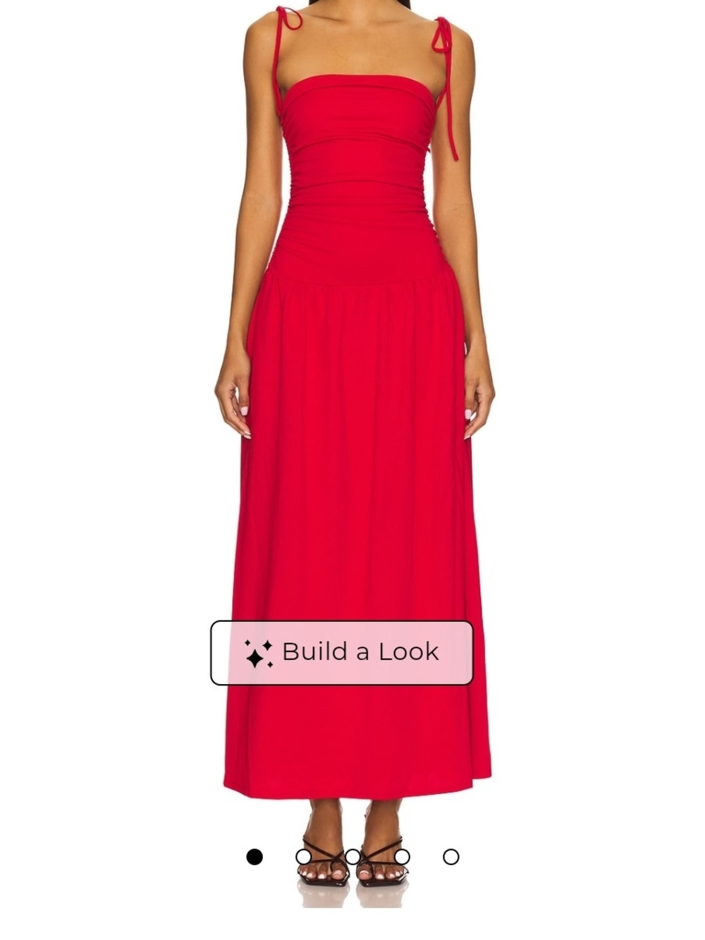 All The Ways Tie-Shoulder Red Maxi Dress womens size medium nwt